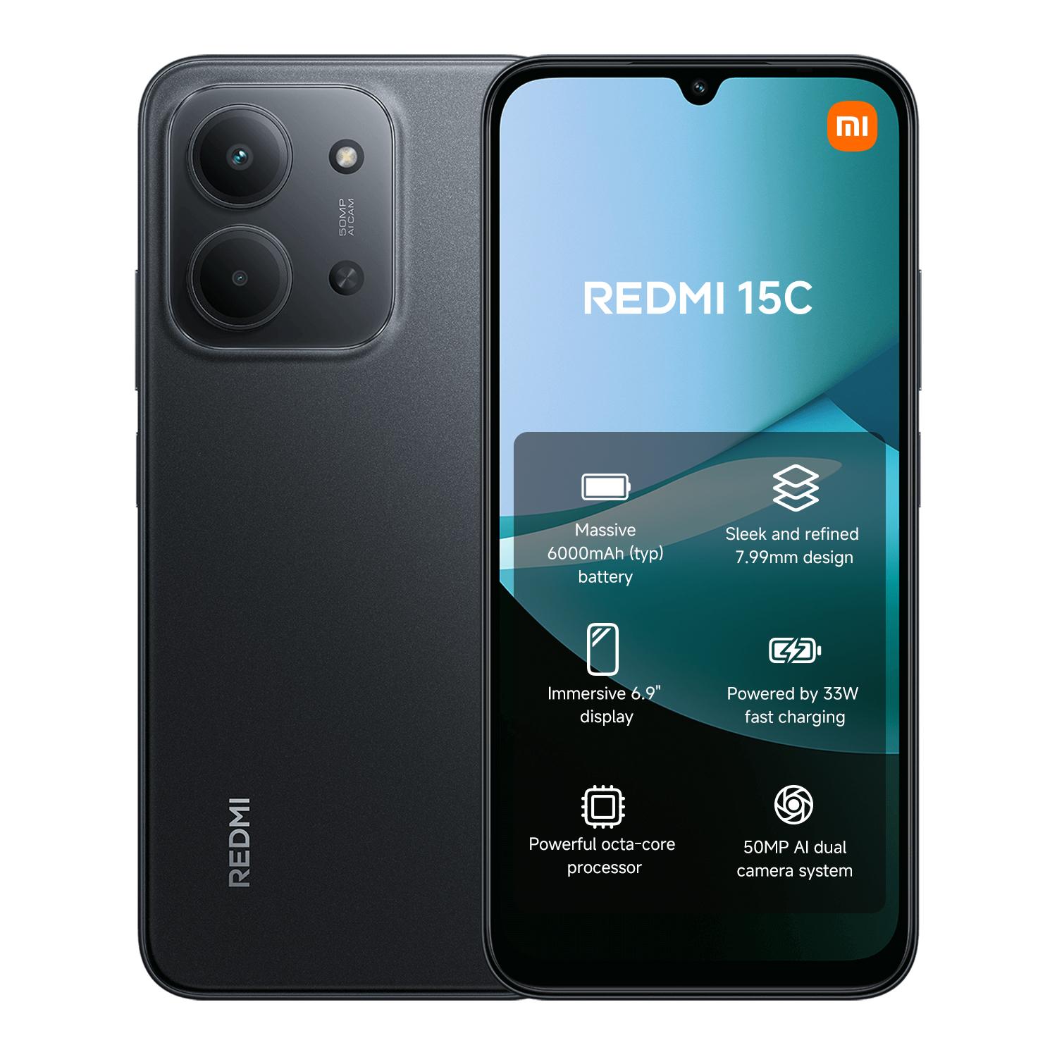 Redmi 15C Dual SIM Midnight Black 4GB RAM 256GB 4G